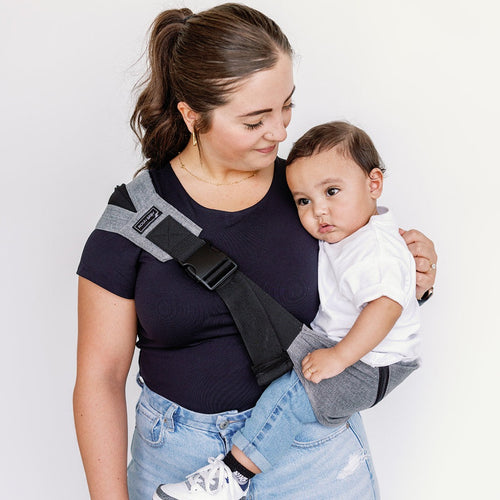 Close-up of the wipeable polyester on the Lux Graphite hip carrier
